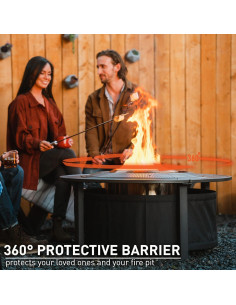 Mesa de Fuego Surround Solo Stove 78.74 cm Negra - Barrera Protectora 2