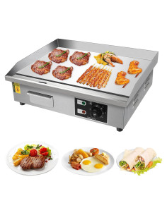 Plancha Eléctrica de Mostrador ERfairdeal 56 cm 3000W Acero Inoxidable