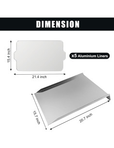 Kit Bandeja de Goteo BBQ-PLUS BAC012 y Forros BAC507 para Traeger 2