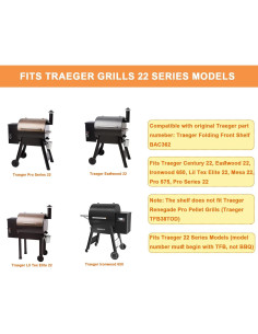 Estante Frontal Plegable Traeger BAC362 63.5x30.5cm Acero 2