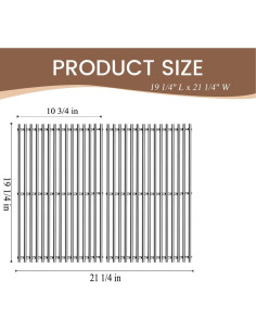 Repuestos de Parrilla de Acero Inoxidable Dongftai 2 Pcs 49x27 cm 2