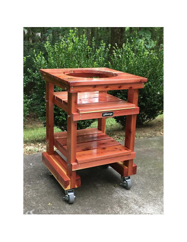Mesa de Comedor JJGeorge para Kamado Joe Jr - Madera de Cedro