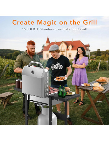 Parrilla de Gas Propano Electactic 2 Quemadores 16000 BTU