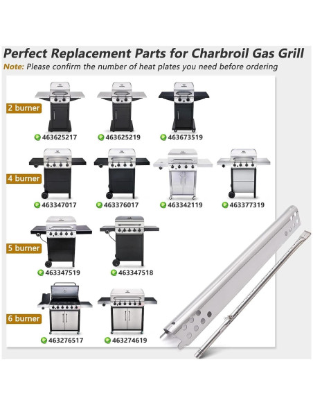 Kit de Repuesto Criditpid para Parrilla Charbroil 6 Quemadores