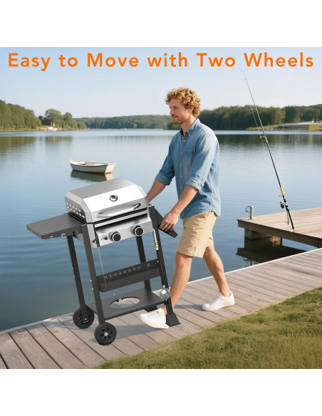 Parrilla de Gas Propano Electactic 2 Quemadores 16000 BTU