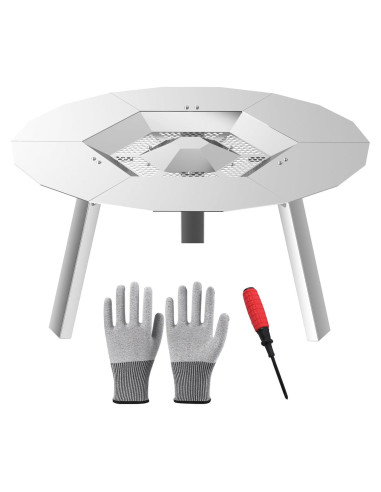 Deflector de Calor KCSYRS para Fogata Bonfire 62.5 cm Acero Inoxidable