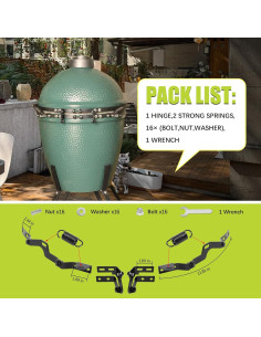 Ensamblaje de Bisagra OLAMO para Large Green Egg - Kit Completo 2