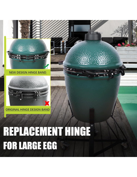 Ensamblaje de Bisagra OLAMO para Large Green Egg - Kit Completo
