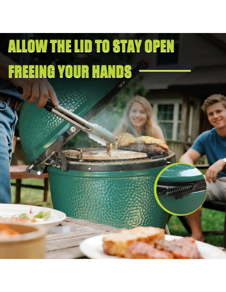 Ensamblaje de Bisagra OLAMO para Large Green Egg - Kit Completo