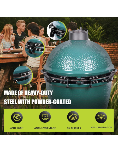 Ensamblaje de Bisagra OLAMO para Large Green Egg - Kit Completo