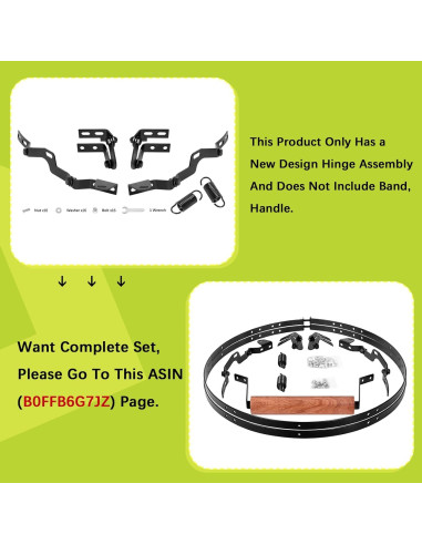 Ensamblaje de Bisagra OLAMO para Large Green Egg - Kit Completo