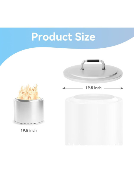 Tapa de Fogata Solo Stove Bonfire 49.5 cm Acero Inoxidable
