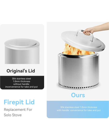 Tapa de Fogata Solo Stove Bonfire 49.5 cm Acero Inoxidable
