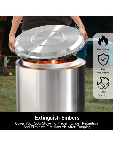 Tapa de Fogón Solo Stove Bonfire 19.5" Acero Inoxidable