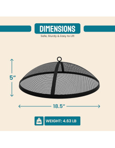 Pantalla de Chispas FEBTECH 18.5" (46.99 cm) para Fogatas 2