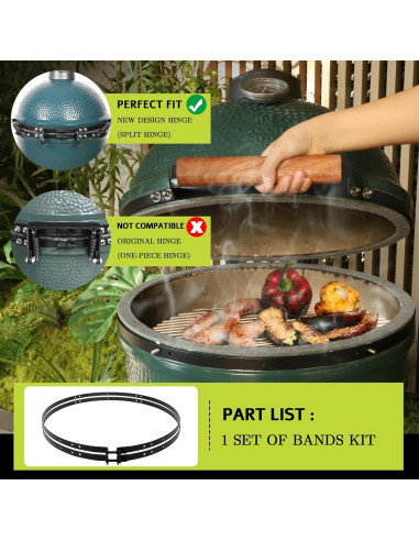 Banda de Bisagra de Reemplazo OLAMO para Parrilla Large Green Egg