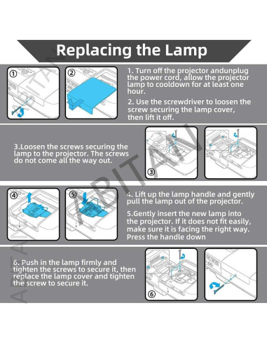 Lámpara de proyector ABITAN 5J.JEE05.001 4000h para Benq