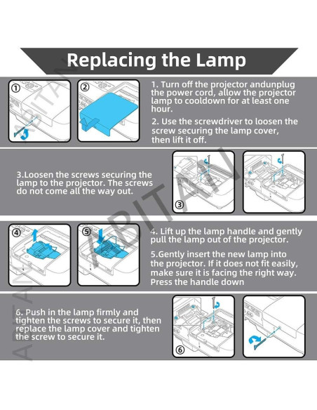 Lámpara de proyector ABITAN 5J.JEE05.001 4000h para Benq