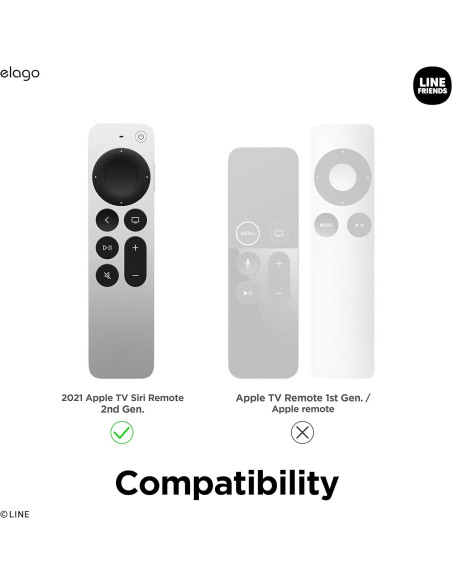 Funda Slim elago LINE Friends para Apple TV 4K Control Remoto Marrón