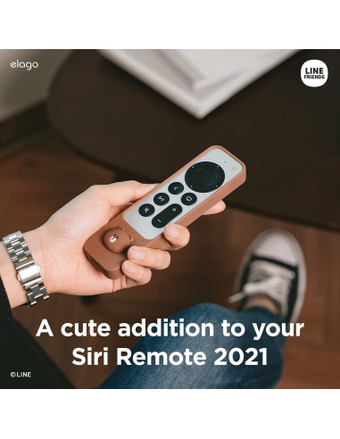 Funda Slim elago LINE Friends para Apple TV 4K Control Remoto Marrón