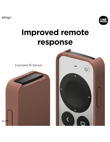 Funda Slim elago LINE Friends para Apple TV 4K Control Remoto Marrón