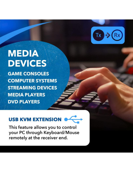 Extensor KVM HDMI 4K OREI EX-400C - 400 pies, USB
