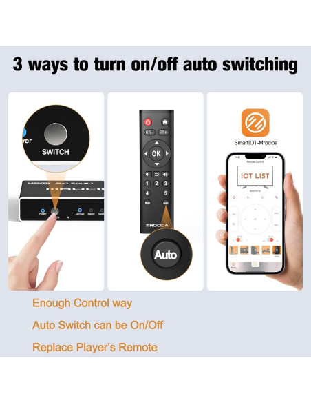 Conmutador HDMI 2.1 8K 5 en 1 CYD521N, Soporta 4K 120Hz