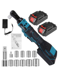 Llave de Carraca Inalámbrica Zaygyize 3/8" 21V 80N.m con 8 Sockets