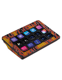 Piel de Fibra de Carbono MightySkins para Elgato Stream Deck MK.2 - Llamas Calientes