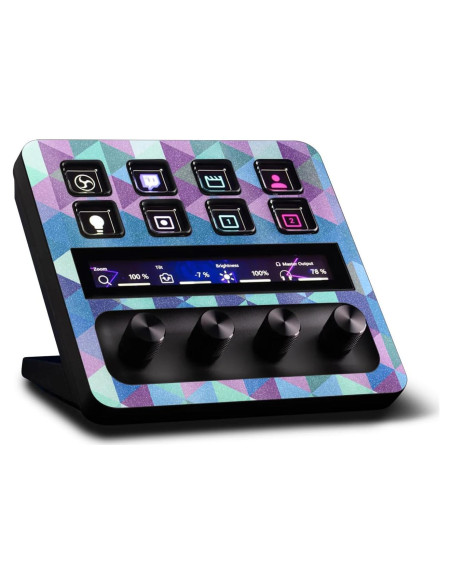 Piel Brillante MightySkins para Elgato Stream Deck + Kaleidoscopio Púrpura