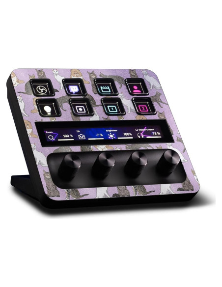 Piel Brillante MightySkins para Elgato Stream Deck + Caos de Gato