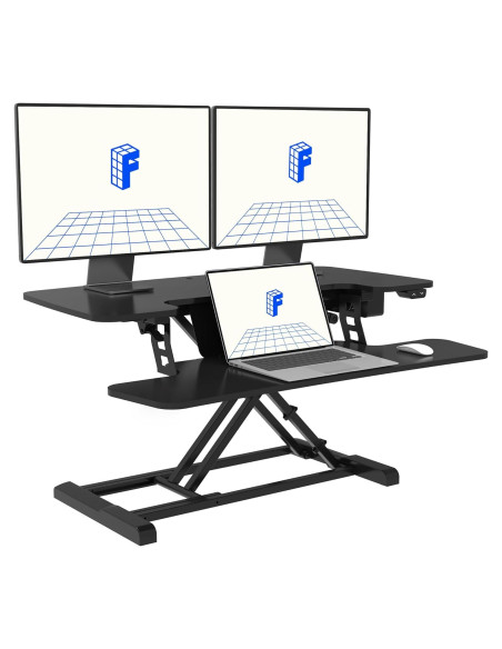 Elevador de Escritorio Eléctrico FlexiSpot EM7 91.44 cm Negro