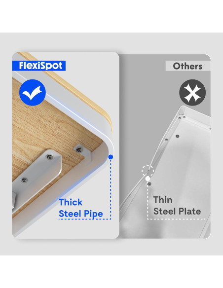 Escritorio de pie eléctrico FLEXISPOT ET-118W blanco con cajón