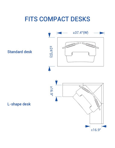 Elevador de Escritorio Eléctrico FlexiSpot EM7 91.44 cm Negro