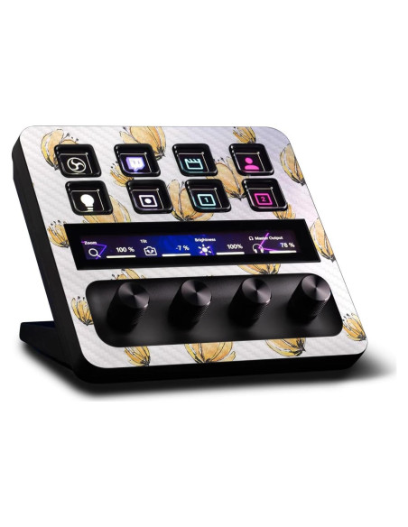 Carcasa de Fibra de Carbono MightySkins para Elgato Stream Deck + Amarillo Amapola