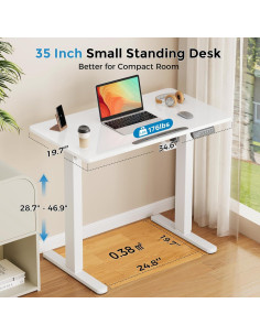 Escritorio Eléctrico Ajustable JYLH JSD Blanco Compacto 2