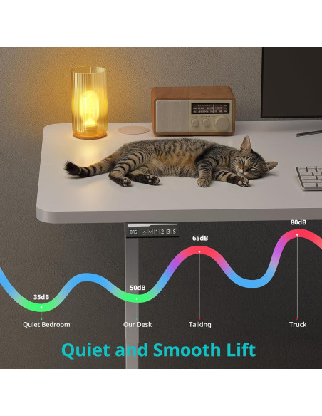 Escritorio de pie eléctrico Simple Deluxe 61x122 cm blanco