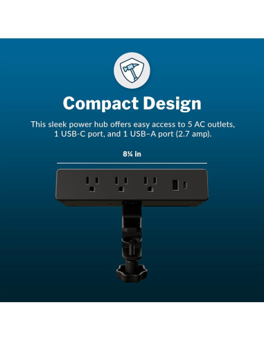 Vari Power Hub - Estación de Carga con 5 Salidas AC y 2 USB