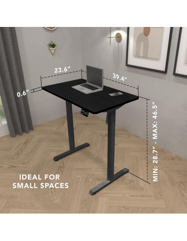 Escritorio Eléctrico Ajustable Mount-It! MI-8035 101.6x61 cm Negro