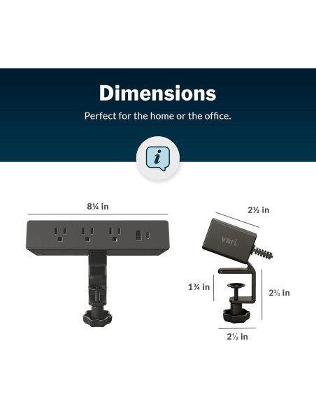 Vari Power Hub - Estación de Carga con 5 Salidas AC y 2 USB