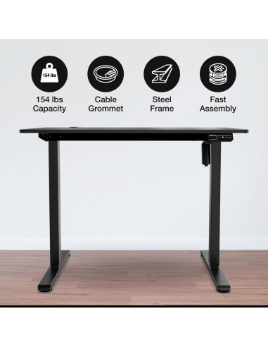Escritorio Eléctrico Ajustable Mount-It! MI-8035 101.6x61 cm Negro