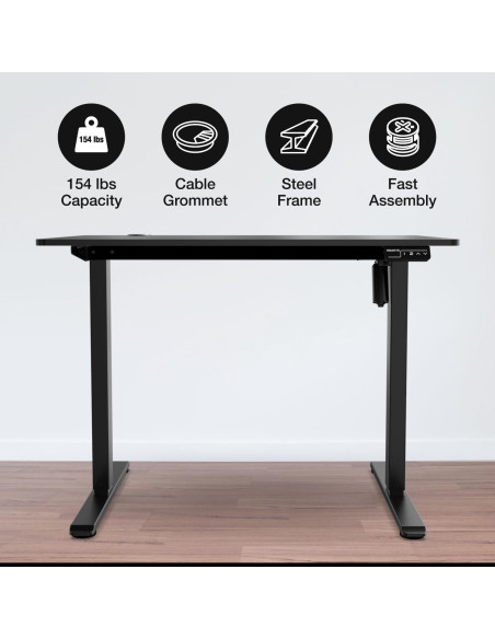 Escritorio Eléctrico Ajustable Mount-It! MI-8035 101.6x61 cm Negro