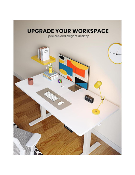 Escritorio Eléctrico Ajustable ErGear EGESD112W Blanco 139.7x71.1cm