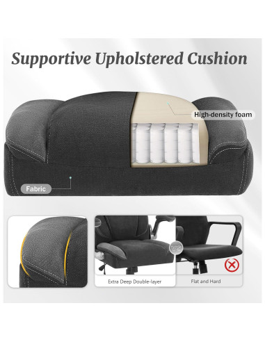 Silla de Oficina Ergonómica BLISNEST con Soporte Lumbar Ajustable