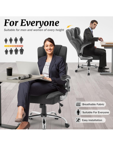 Silla de Oficina Ergonómica BLISNEST con Soporte Lumbar Ajustable