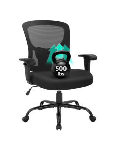 Silla de Oficina Ergonómica BestOffice 500lbs Negra