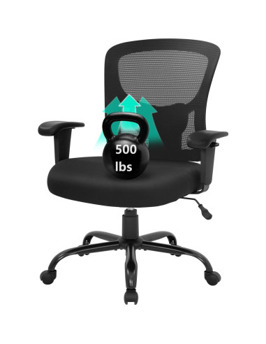 Silla de Oficina Ergonómica BestOffice 500lbs Negra