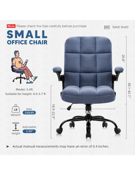 Silla de Oficina Ejecutiva SEATZONE Charles Ergonomica Azul