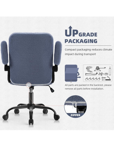 Silla de Oficina Ejecutiva SEATZONE Charles Ergonomica Azul