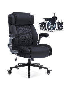 Silla de Oficina Ergonómica FanciSpot Alta 181kg Tela Negra